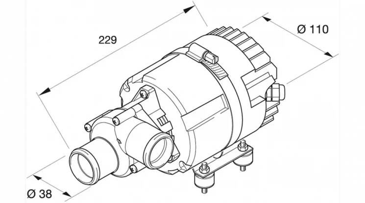 Насос жидкостный 24В Flowtronic 6000 SC, с крепежем, HYDRONIC L-II купить в Челябинске