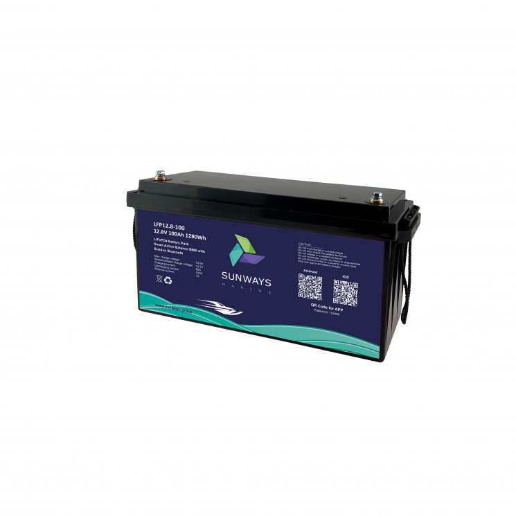 Аккумулятор Sunways Marine LFP12-100 LiFePO4 12V 100A купить в Челябинске