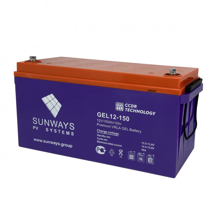 Аккумуляторная батарея SUNWAYS GEL 12-150 купить в Челябинске